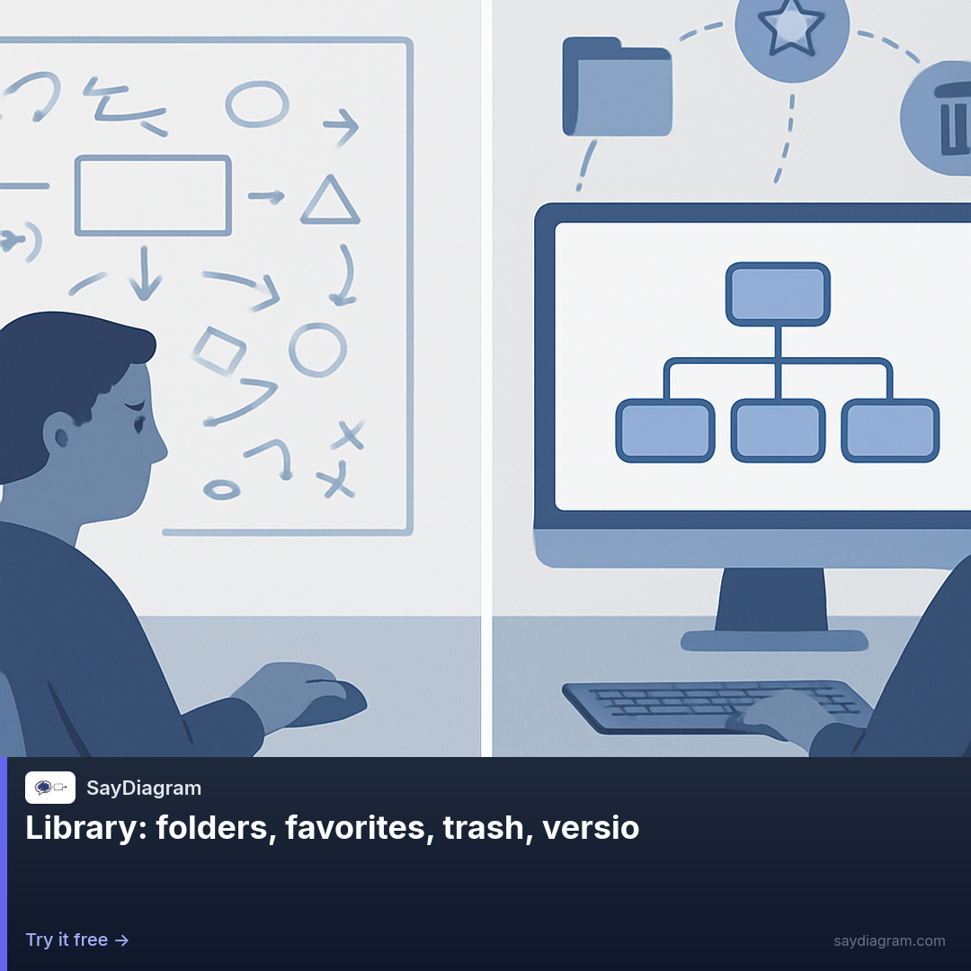 Organize Your Diagrams with SayDiagram's Library Feature